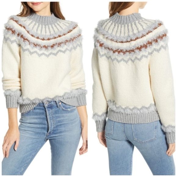 Lou & Grey Fair Isle Sweater White Size M - Picture 16 of 16